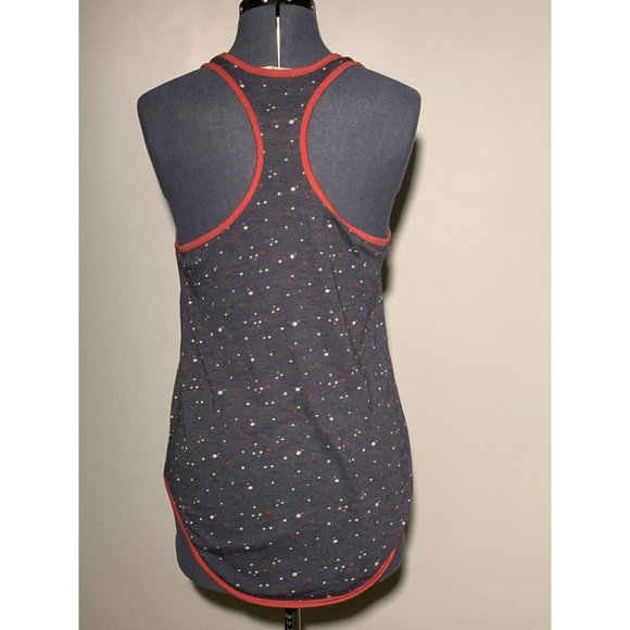 NWT Alternative Earth Racerback American Dot Hthr Navy Red Sleeveless Top Sz M - Picture 3 of 7